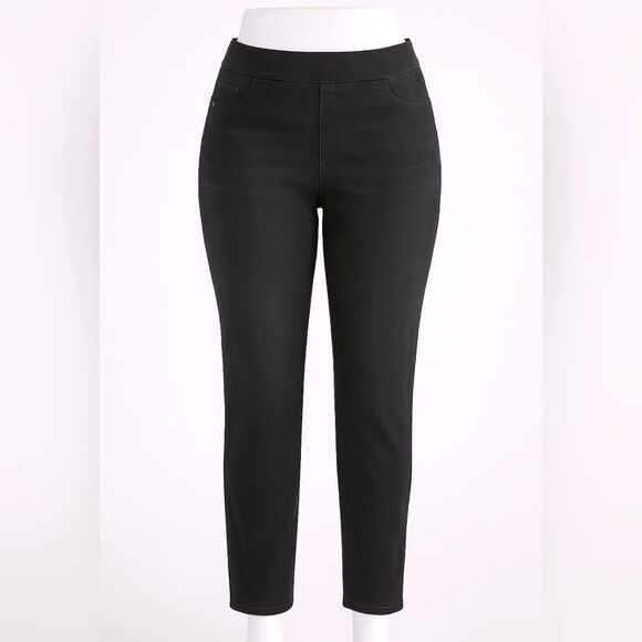 Women's Black Nine West Heidi Pull On Jeans 6 - Picture 1 of 10